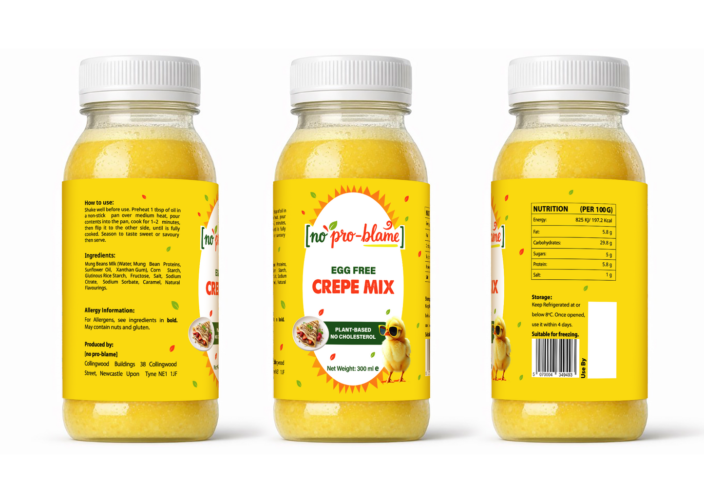 300 ml - Egg Free Crepe Mix (Chilled)